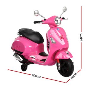 Kids Ride On Car Motorcycle Motorbike VESPA Licensed Scooter Electric Toys