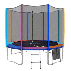 Trampoline Round Trampolines Kids Safety Net Enclosure Pad Outdoor Gift Multi-coloured