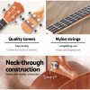 Alpha 26″ Ukulele Equaliser Natural Mahogany Tenor Beginner Gift w/ Bag