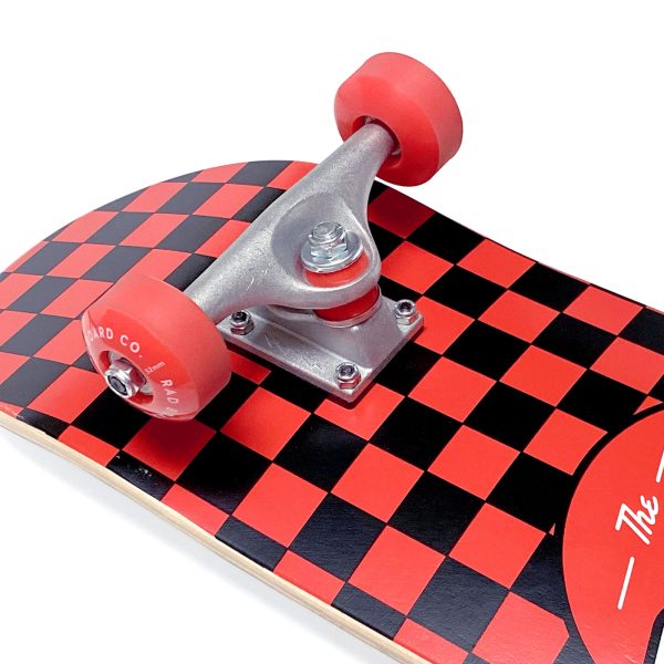 Rad Complete Dude Crew 7″ x 30″ Skateboard – Checkers Black / Red