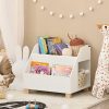 Kids Storage Bookcase 3 Compartments, White