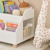 Kids Storage Bookcase 3 Compartments, White