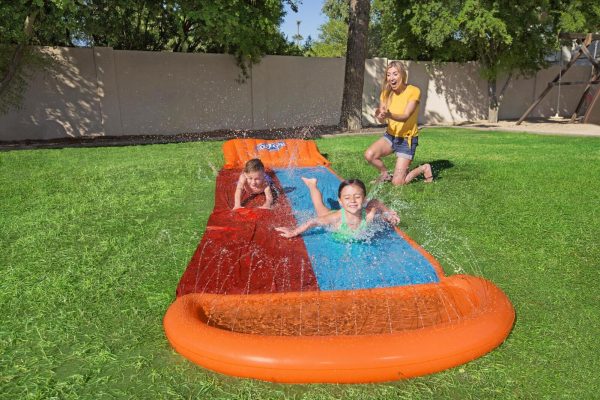 Kids H20GO Double Water Slide with Ramp – 18’/5.49m