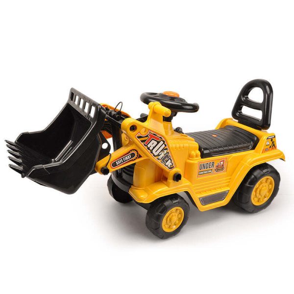 Ride-on Children’s Digger (Yellow) w/ Interactive Gear Stick & Scoop