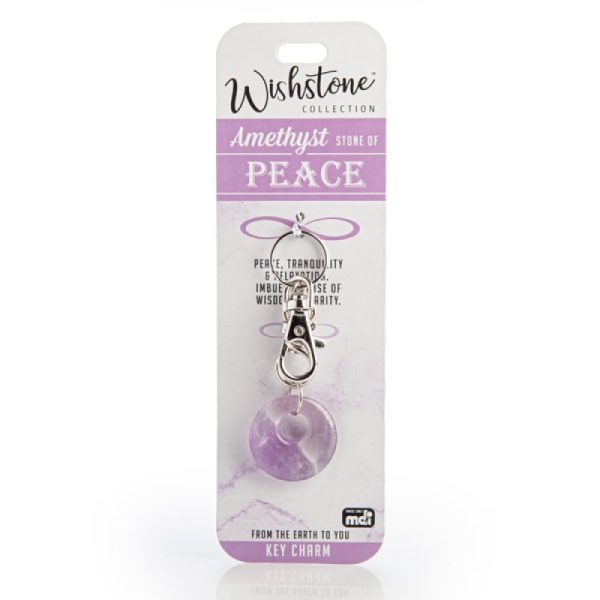 Wishstone Collection Amethyst Key Charm