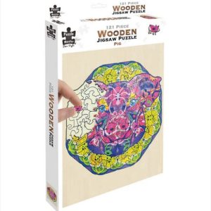 Pig Wooden Puzzle 121 Piece Puzzle