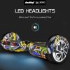 BULLET Electric Hoverboard Scooter 6.5 Inch Wheels, Colour LED Lighting, Carry Bag, Gen III – Hiphop design