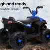 ROVO KIDS Electric Ride On ATV Quad Bike Battery Powered – Blue, 25W