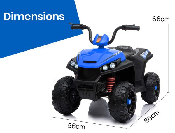 ROVO KIDS Electric Ride On ATV Quad Bike Battery Powered – Blue, 25W