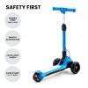 ROVO KIDS 3-Wheel Electric Scooter, Ages 3-8, Adjustable Height, Folding, Lithium Battery – Blue