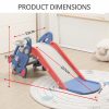 Kids Slide with Basketball Hoop (Blue Rocket)