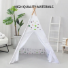 Kids Teepee Tent with Side Window and Carry Case – White Forest