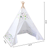 Kids Teepee Tent with Side Window and Carry Case – White Forest