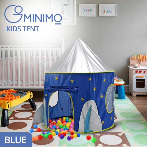 3 in 1 Sky Style Kids Play Tent with Carrying Bag – Blue and Yellow