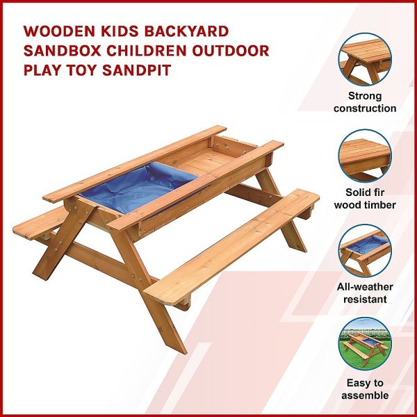 Sand & Water Wooden Picnic Table