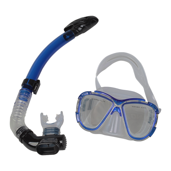 Adult Snorkeling Swimming Diving Mask & Snorkel – Quality Tempered Glass