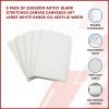 5 pack Artist Blank Stretched Canvas Canvases Art Large White Range Oil Acrylic Wood – 20 x 30 cm