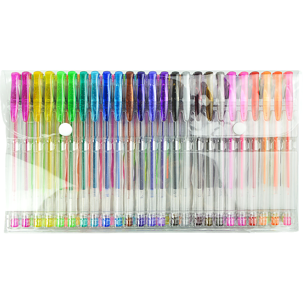 Glitter Gel Pens (100 pack) with 2.5X More Ink – Craft, Kids & Adult Colouring