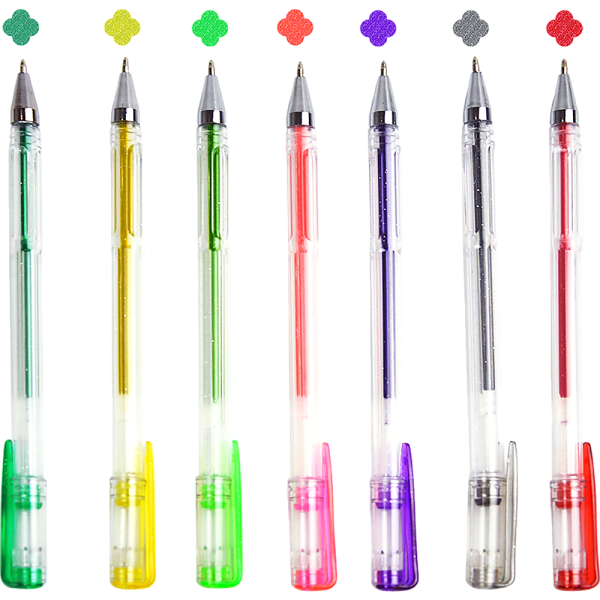 Glitter Gel Pens (100 pack) with 2.5X More Ink – Craft, Kids & Adult Colouring